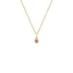 Jennifer Meyer Illusion Set Pink Sapphire Pendant Necklace in 18K Yellow Gold | Fine Necklaces | Coveti