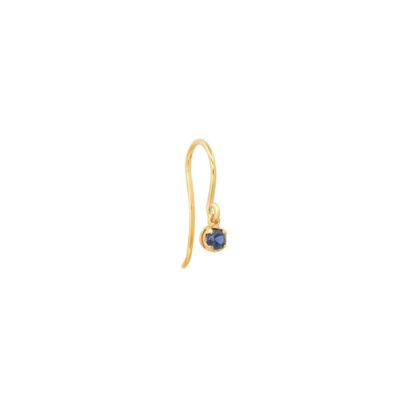 Jennifer Meyer Illusion Set Sapphire Drop Earrings in 18K Yellow Gold | Fine Earrings | Coveti