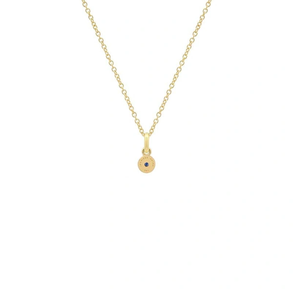 Jennifer Meyer Illusion Set Sapphire Pendant Necklace in 18K Yellow Gold | Fine Necklaces | Coveti