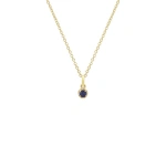 Jennifer Meyer Illusion Set Sapphire Pendant Necklace in 18K Yellow Gold | Fine Necklaces | Coveti