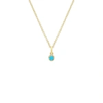 Jennifer Meyer Illusion Set Turquoise Pendant Necklace in 18K Yellow Gold | Fine Necklaces | Coveti