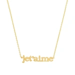 Jennifer Meyer Je t'aime Necklace in 18K Yellow Gold | Fine Necklaces | Coveti