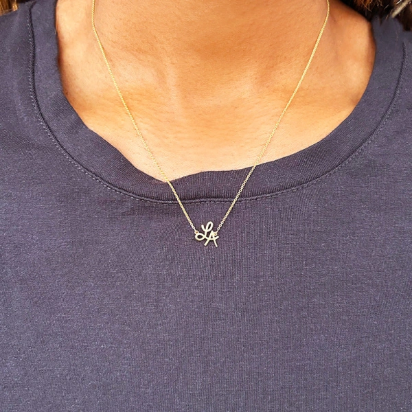 Jennifer Meyer LA Necklace in 18K Yellow Gold | Fine Necklaces | Coveti