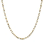 Jennifer Meyer Large 4 Prong Diamond Tennis Necklace in 18K Yellow Gold | Fine Necklaces | Coveti