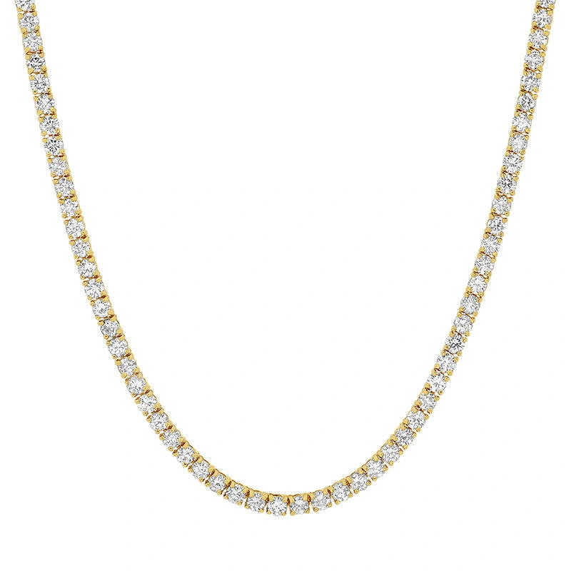 Jennifer Meyer Large 4 Prong Diamond Tennis Necklace in 18K Yellow Gold Jennifer Meyer Large 4 Prong Diamond Tennis Necklace in 18K Yellow Gold | Fine Necklaces | Coveti