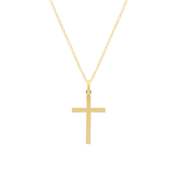 Jennifer Meyer Large Cross Necklace in 18K Yellow Gold | Fine Necklaces | Coveti
