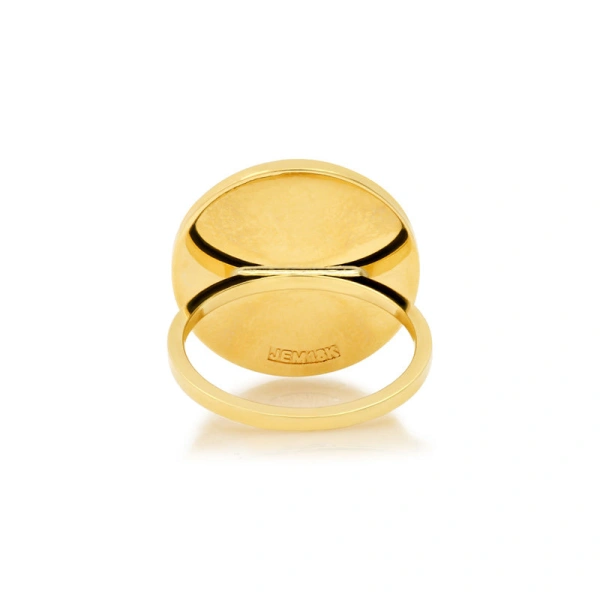 Jennifer Meyer Large Diamond Circle Ring in 18K Yellow Gold | Fine Rings | Coveti