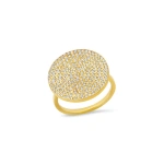 Jennifer Meyer Large Diamond Circle Ring in 18K Yellow Gold | Fine Rings | Coveti