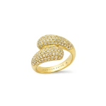 Jennifer Meyer Large Diamond Double Dome Ring in 18K Yellow Gold | Fine Rings | Coveti