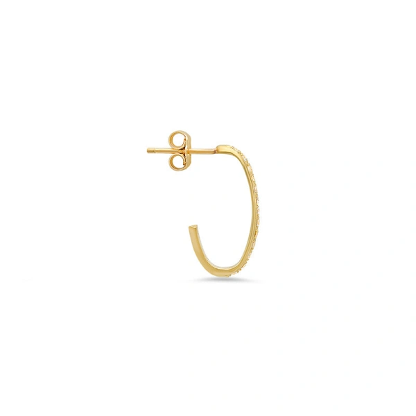 Jennifer Meyer Large Diamond Edith Studs in 18K Yellow Gold | Fine Earrings | Coveti