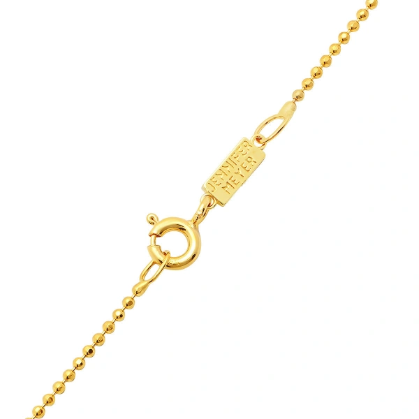 Jennifer Meyer Large Diamond Leaf Necklace in 18K Yellow Gold | Fine Necklaces | Coveti