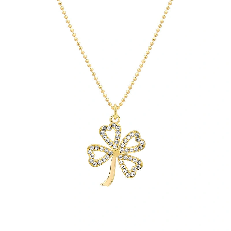 Jennifer Meyer Large Diamond Open Clover Necklace in 18K Yellow Gold Jennifer Meyer Large Diamond Open Clover Necklace in 18K Yellow Gold | Fine Necklaces | Coveti