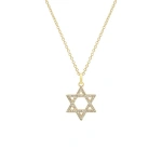 Jennifer Meyer Large Diamond Star of David Necklace in 18K Yellow Gold | Fine Necklaces | Coveti