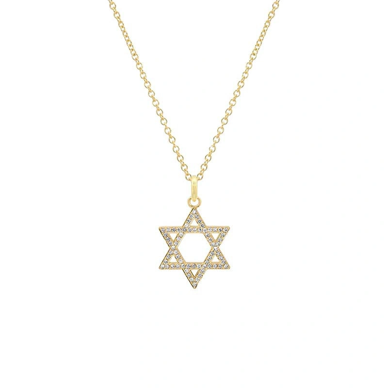 Jennifer Meyer Large Diamond Star of David Necklace in 18K Yellow Gold Jennifer Meyer Large Diamond Star of David Necklace in 18K Yellow Gold | Fine Necklaces | Coveti