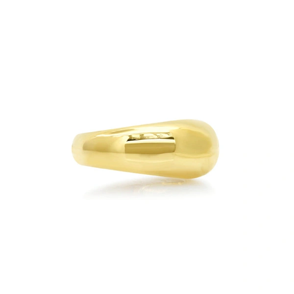 Jennifer Meyer Large Dome Ring in 18K Yellow Gold | Fine Rings | Coveti