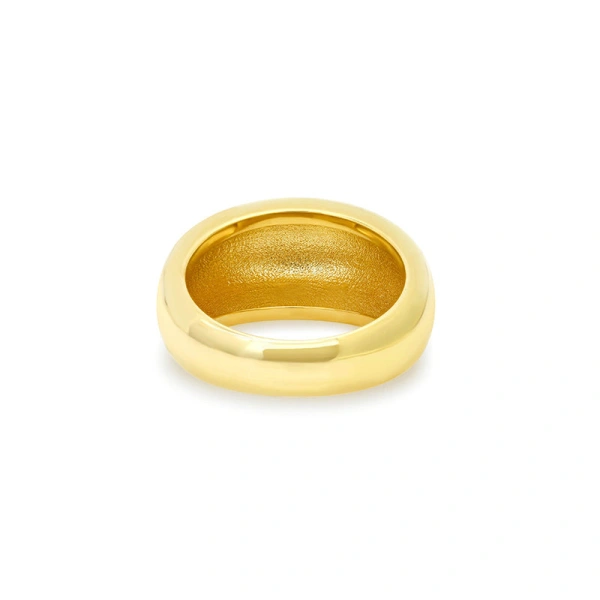 Jennifer Meyer Large Dome Ring in 18K Yellow Gold | Fine Rings | Coveti