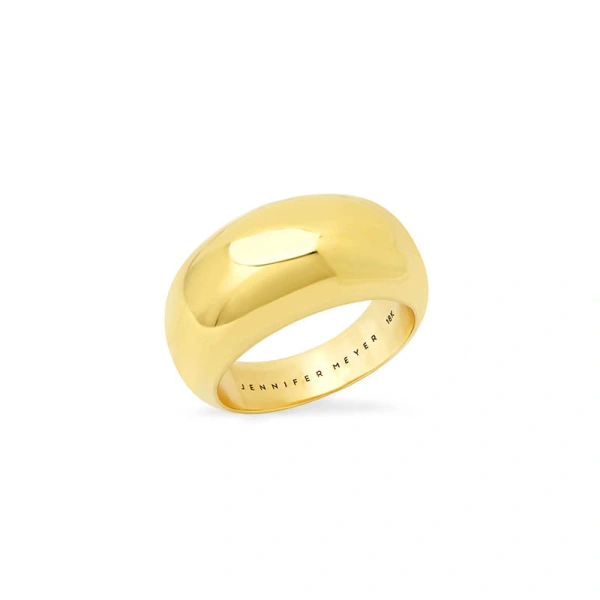Jennifer Meyer Large Dome Ring in 18K Yellow Gold | Fine Rings | Coveti