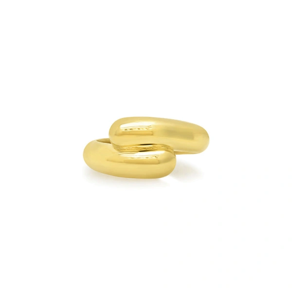 Jennifer Meyer Large Double Dome Ring in 18K Yellow Gold | Fine Rings | Coveti