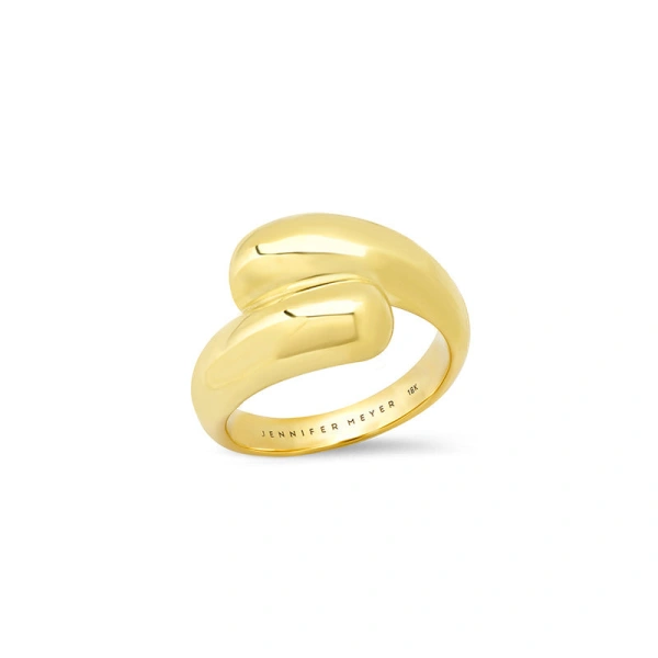 Jennifer Meyer Large Double Dome Ring in 18K Yellow Gold | Fine Rings | Coveti