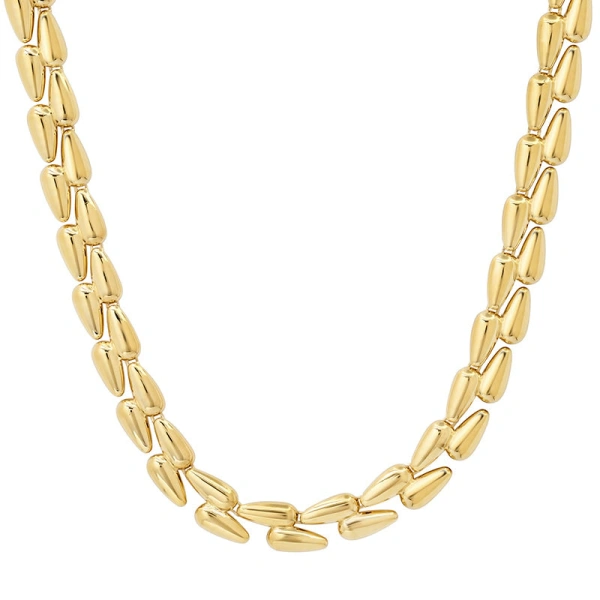 Jennifer Meyer Large Double Dome Tennis Necklace in 18K Yellow Gold | Fine Necklaces | Coveti