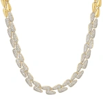 Jennifer Meyer Large Double Dome Tennis Necklace with 1/3 Diamond Pave in 18K Yellow Gold | Fine Necklaces | Coveti