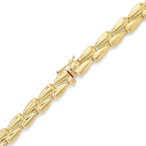 Jennifer Meyer Large Double Dome Tennis Necklace with 1/3 Diamond Pave in 18K Yellow Gold | Fine Necklaces | Coveti