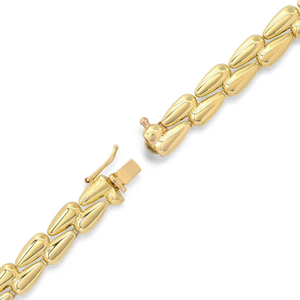 Jennifer Meyer Large Double Dome Tennis Necklace with 1/3 Diamond Pave in 18K Yellow Gold | Fine Necklaces | Coveti