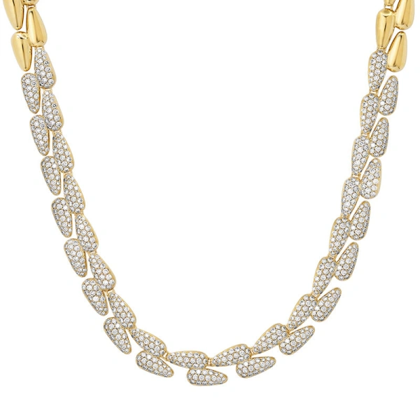 Jennifer Meyer Large Double Dome Tennis Necklace with 1/3 Diamond Pave in 18K Yellow Gold | Fine Necklaces | Coveti
