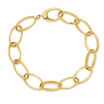 Jennifer Meyer Large Edith Link Bracelet in 18K Yellow Gold | Fine Bracelets | Coveti