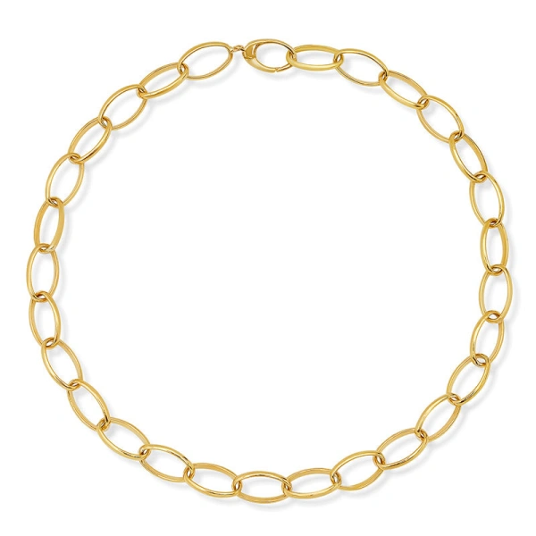 Jennifer Meyer Large Edith Link Necklace in 18K Yellow Gold | Fine Necklaces | Coveti