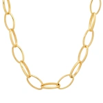 Jennifer Meyer Large Edith Link Necklace in 18K Yellow Gold | Fine Necklaces | Coveti