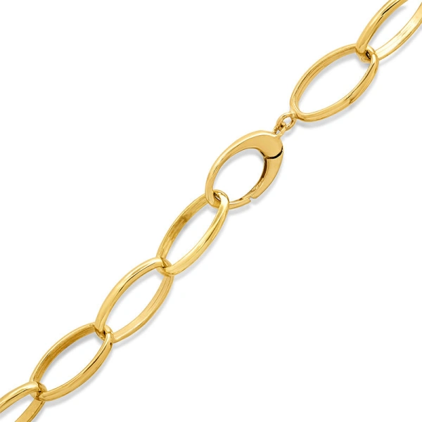 Jennifer Meyer Large Edith Link Necklace in 18K Yellow Gold | Fine Necklaces | Coveti