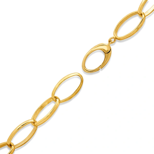 Jennifer Meyer Large Edith Link Necklace in 18K Yellow Gold | Fine Necklaces | Coveti