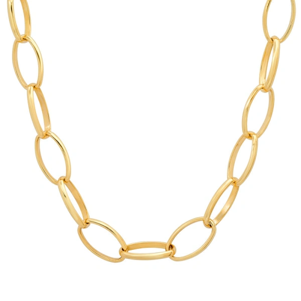 Large Edith Link Necklace in 18K Yellow Gold