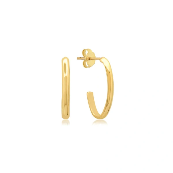 Jennifer Meyer Large Edith Studs in 18K Yellow Gold | Fine Earrings | Coveti