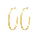 Jennifer Meyer Large Ellen Hoops in 18K Yellow Gold | Fine Earrings | Coveti