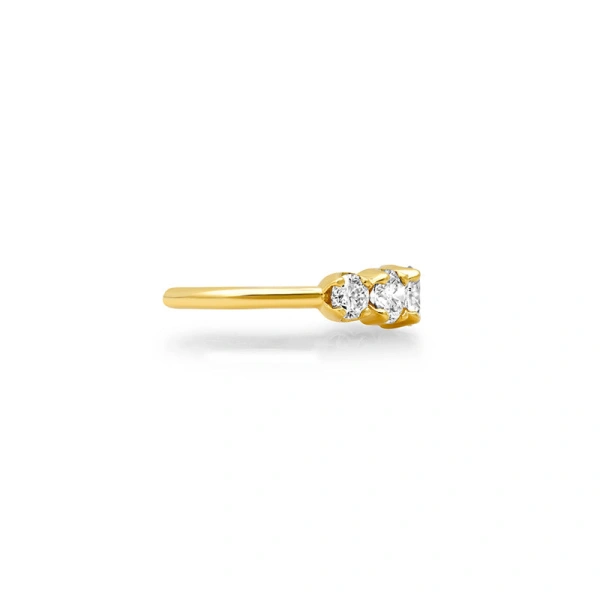 Jennifer Meyer Large Graduated Diamond Ring in 18K Yellow Gold | Fine Rings | Coveti