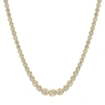 Jennifer Meyer Large Graduated Diamond Tennis Necklace in 18K Yellow Gold | Fine Necklaces | Coveti