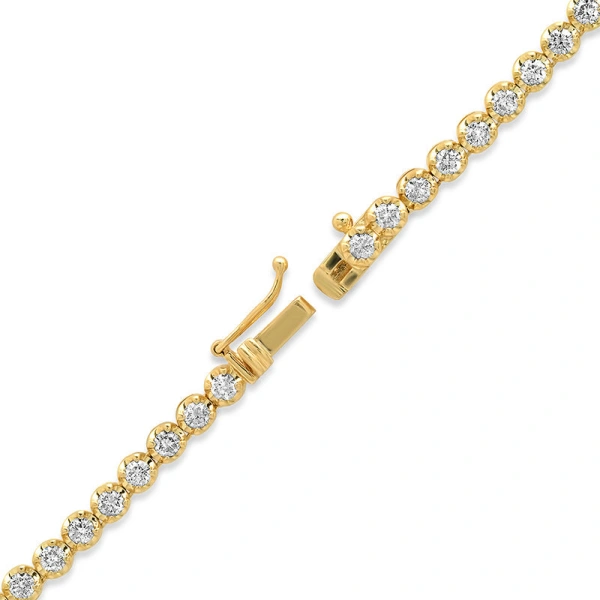Jennifer Meyer Large Graduated Diamond Tennis Necklace in 18K Yellow Gold | Fine Necklaces | Coveti