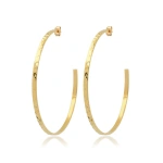 Jennifer Meyer Large Hammered Ellen Hoops in 18K Yellow Gold | Fine Earrings | Coveti