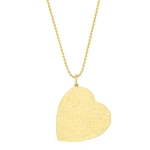 Jennifer Meyer Large Hammered Heart Pendant Necklace in 18K Yellow Gold | Fine Necklaces | Coveti