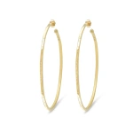 Jennifer Meyer Large Hammered Hoops in 18K Yellow Gold | Fine Earrings | Coveti