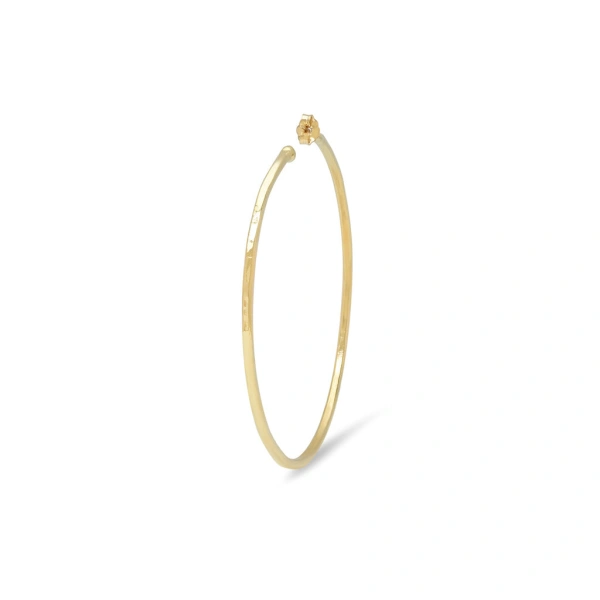 Jennifer Meyer Large Hammered Hoops in 18K Yellow Gold | Fine Earrings | Coveti
