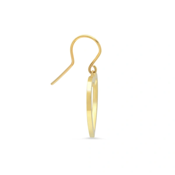 Jennifer Meyer Large Open Heart Drop Earrings in 18K Yellow Gold | Fine Earrings | Coveti