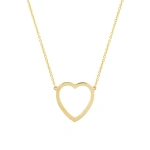 Jennifer Meyer Large Open Heart Necklace in 18K Yellow Gold | Fine Necklaces | Coveti