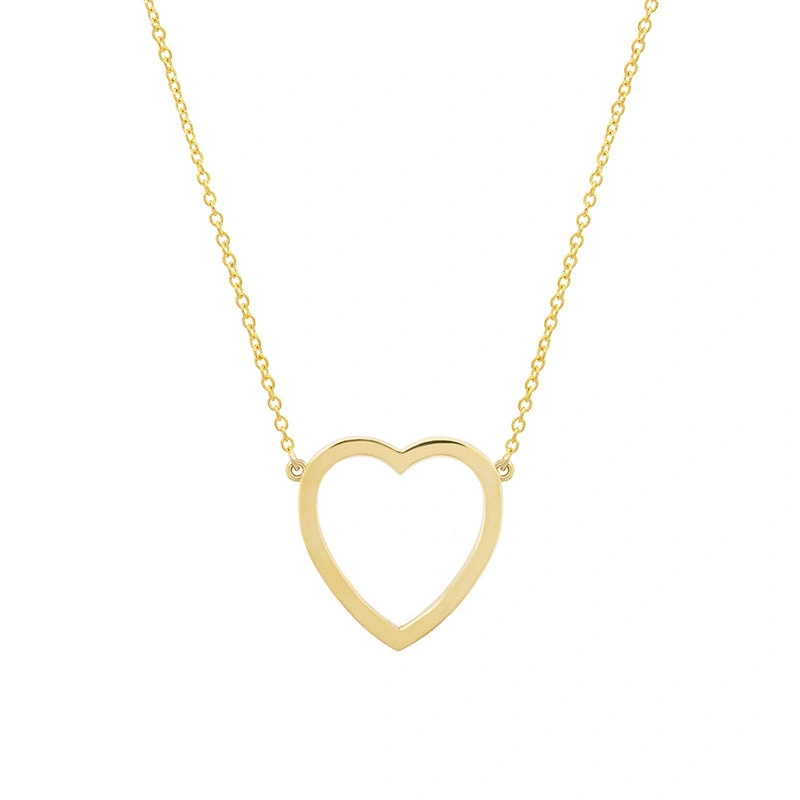 Jennifer Meyer Large Open Heart Necklace in 18K Yellow Gold Jennifer Meyer Large Open Heart Necklace in 18K Yellow Gold | Fine Necklaces | Coveti