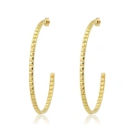 Jennifer Meyer Large Square Hoops in 18K Yellow Gold | Fine Earrings | Coveti