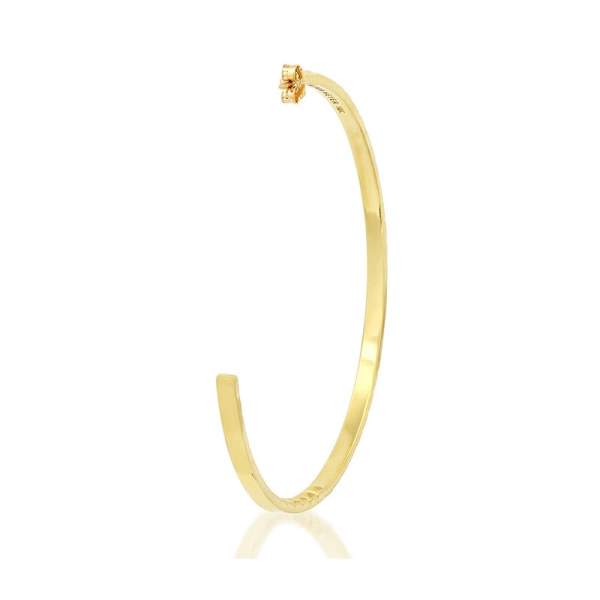 Jennifer Meyer Large Square Hoops in 18K Yellow Gold | Fine Earrings | Coveti