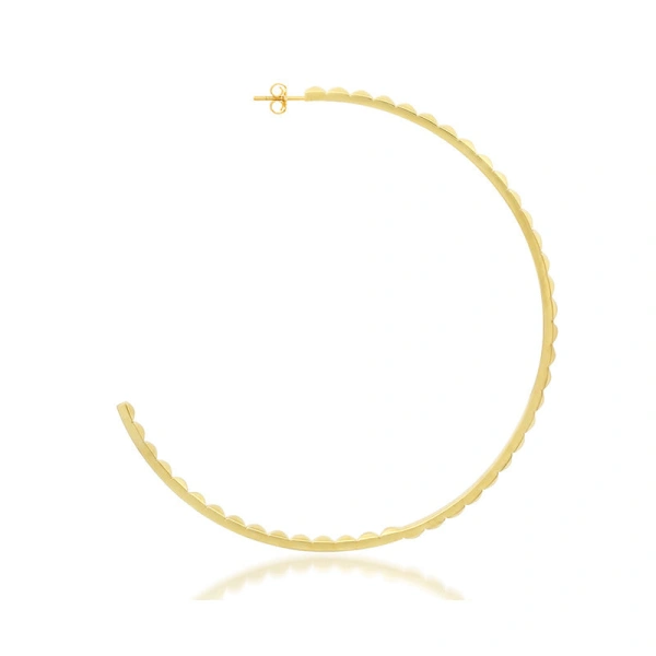 Jennifer Meyer Large Square Hoops in 18K Yellow Gold | Fine Earrings | Coveti