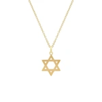 Jennifer Meyer Large Star of David Necklace in 18K Yellow Gold | Fine Necklaces | Coveti